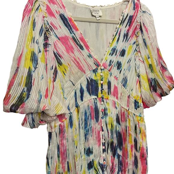 Hemant and Nandita Multicolor Midi Dress - Picture 8 of 8